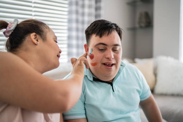 Support worker smiling with NDIS participant